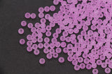 4mm 6/0 frosted pastel purple glass seed beads for bracelets