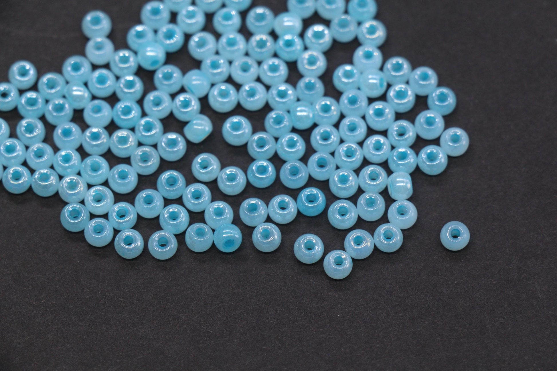 4mm 6/0 pastel blue glass seed beads for bracelets