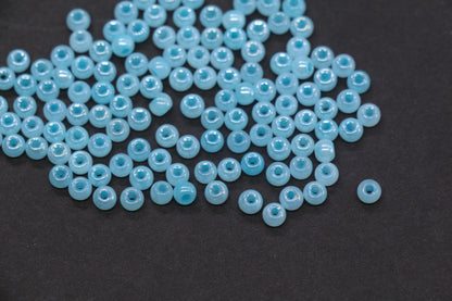 4mm 6/0 pastel blue glass seed beads for bracelets