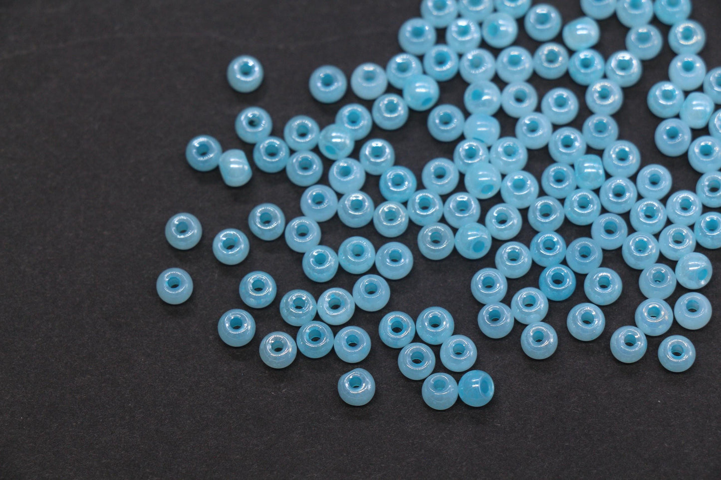 4mm 6/0 pastel blue glass seed beads for bracelets