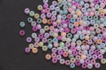 4mm 6/0 pastel mix glass seed beads for bracelets