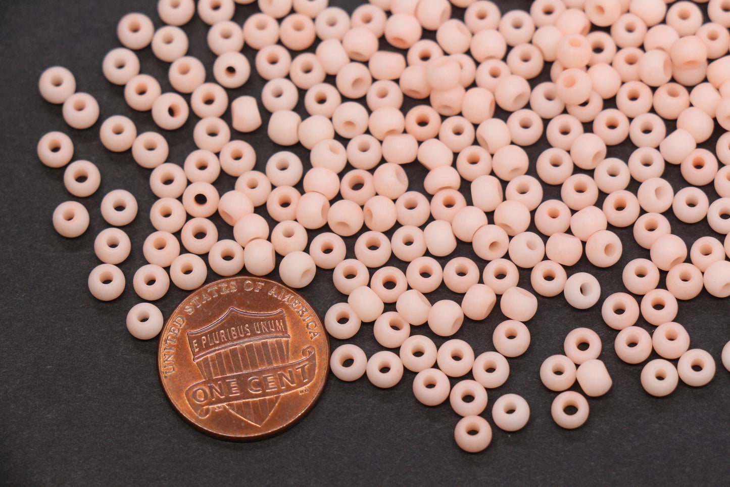 4mm 6/0 matte peach glass seed beads for bracelets