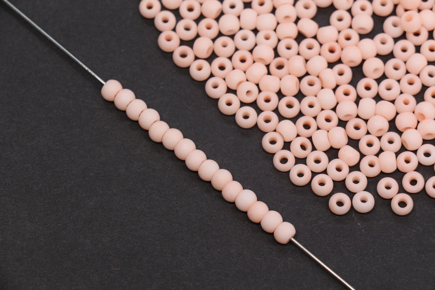 4mm 6/0 matte peach glass seed beads for bracelets