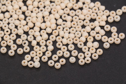 4mm 6/0 frosted ivory glass seed beads for bracelets