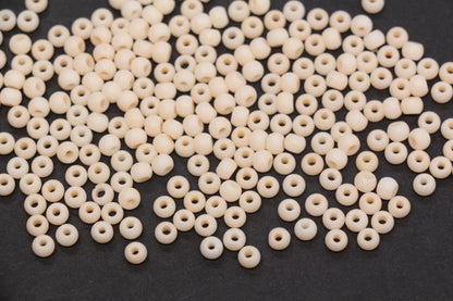 4mm 6/0 frosted ivory glass seed beads for bracelets