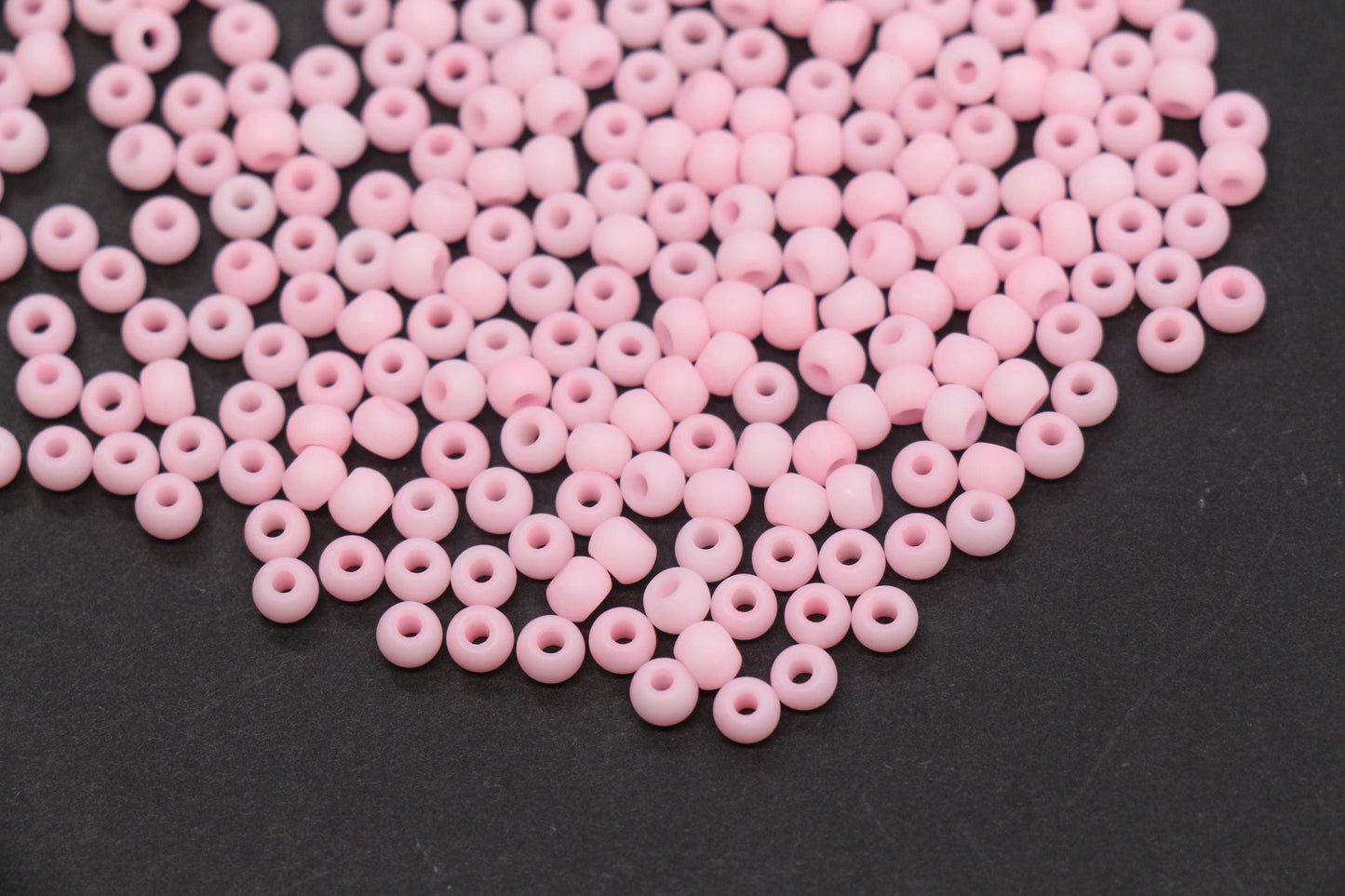 4mm 6/0 matte pastel pink glass seed beads for bracelets