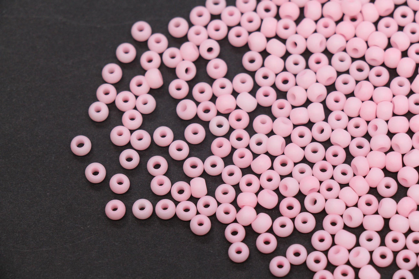 4mm 6/0 matte pastel pink glass seed beads for bracelets