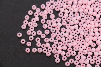 4mm 6/0 matte pastel pink glass seed beads for bracelets