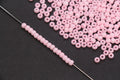 4mm 6/0 matte pastel pink glass seed beads for bracelets