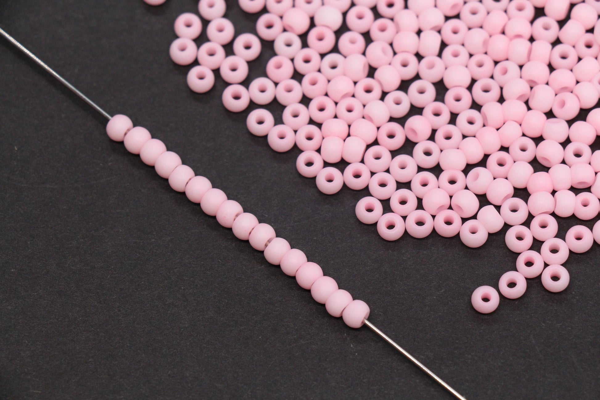 4mm 6/0 matte pastel pink glass seed beads for bracelets