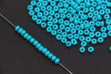 4mm Opaque Turquoise Blue Glass Seed Beads, Beads for Bracelet Jewelry Making #1095