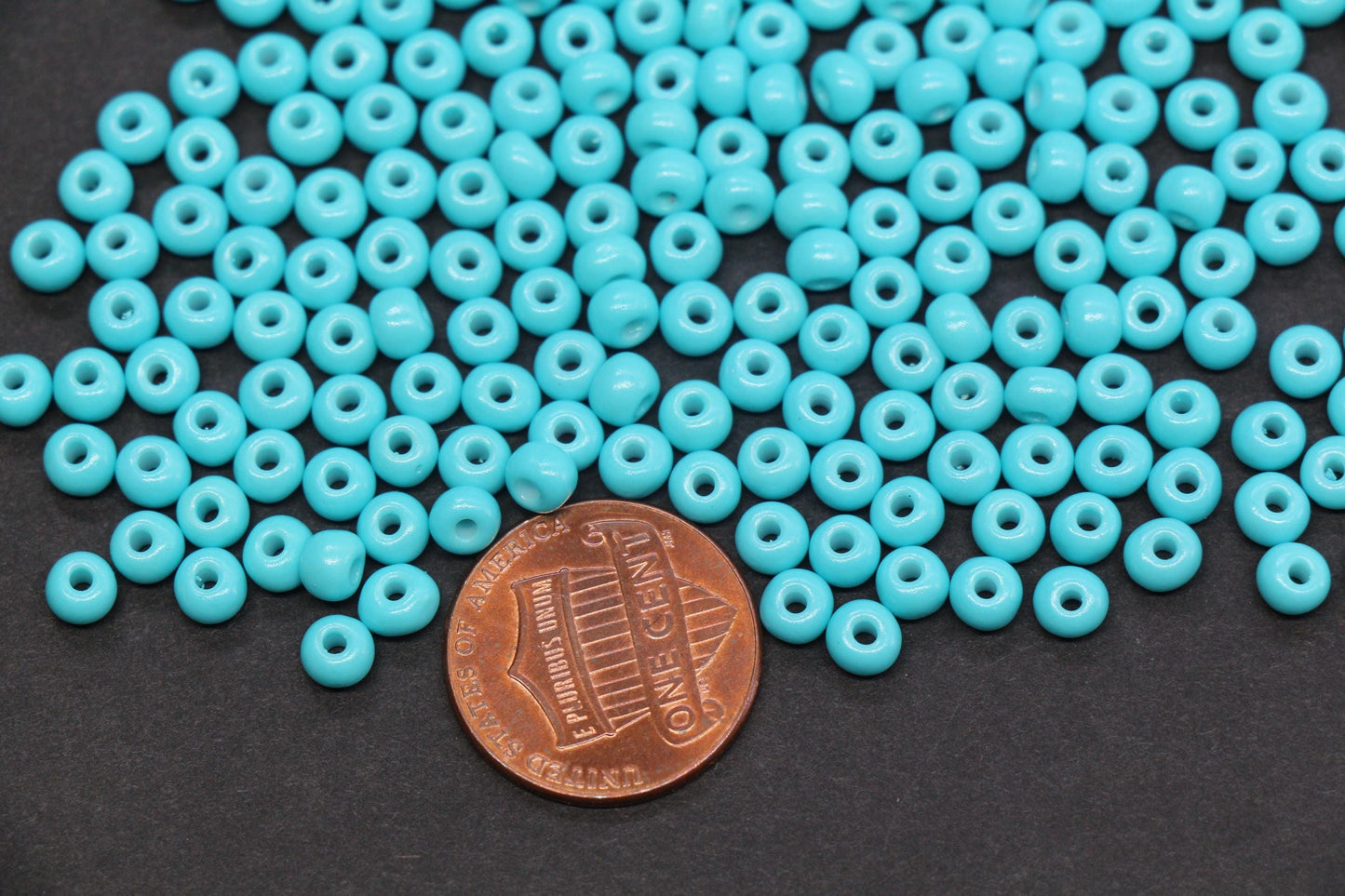 4mm 6/0 opaque aqua blue glass seed beads for bracelets
