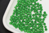 4mm Matte Grass Green Glass Seed Beads, Frosted Green Beads for Bracelet Jewelry Making #2265