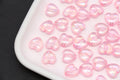 Pink Iridescent Heart Beads, Aurora Borealis Heart Beads for Bracelet Jewelry Making #2197
