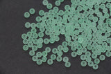 4mm Matte Mint Green Glass Seed Beads, Frosted Translucent Sage Rocailles, Soft Pastel Beads for Jewelry Making #1036