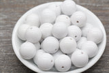 18mm White Gumball Beads, Round Acrylic Bubblegum Beads for Jewelry Making #1661