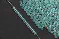 4mm 6/0 green lined glass seed beads for bracelets