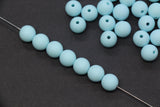 10mm Matte Baby Blue Acrylic Gumball Beads