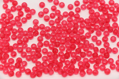 4mm 6/0 matte hot pink glass seed beads for bracelets
