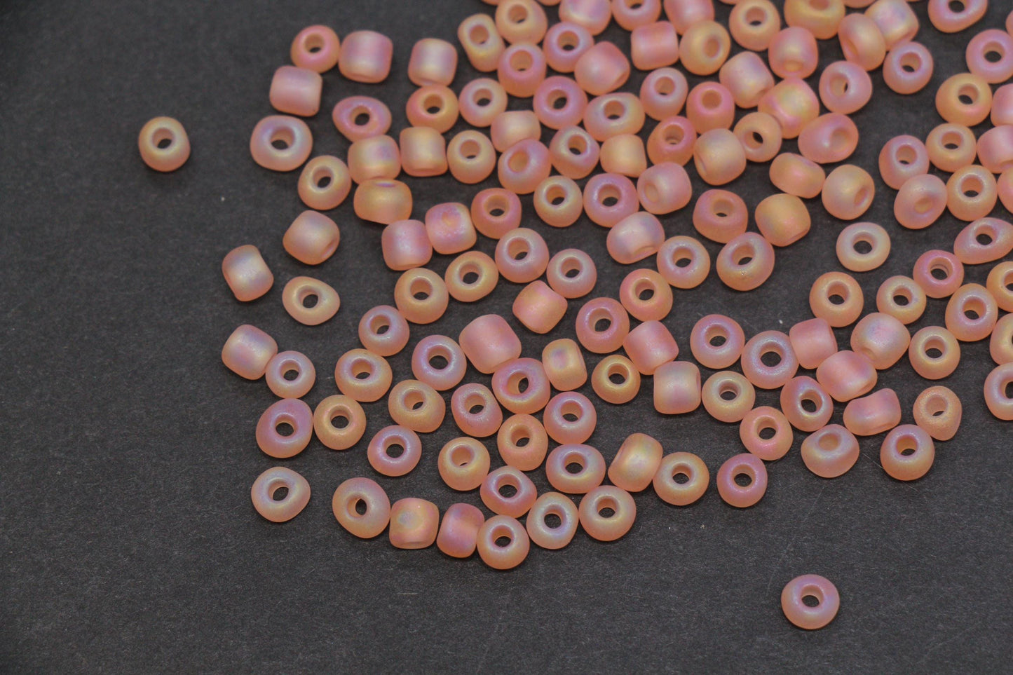 4mm 6/0 matte champagne AB glass seed beads for bracelets