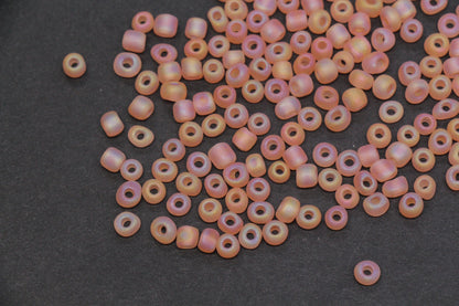 4mm 6/0 matte champagne AB glass seed beads for bracelets