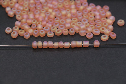 4mm 6/0 matte champagne AB glass seed beads for bracelets