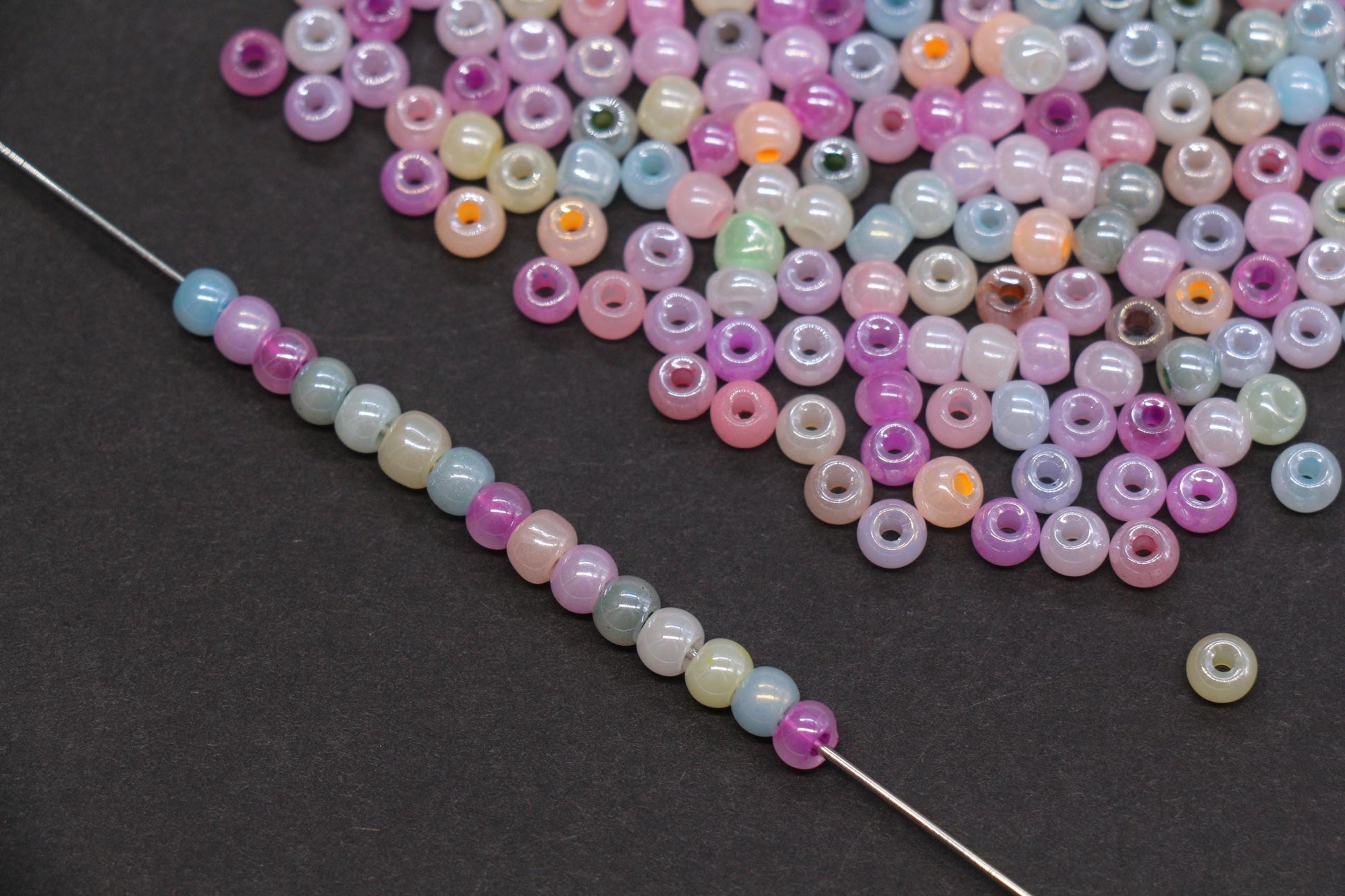 4mm 6/0 pastel mix glass seed beads for bracelets