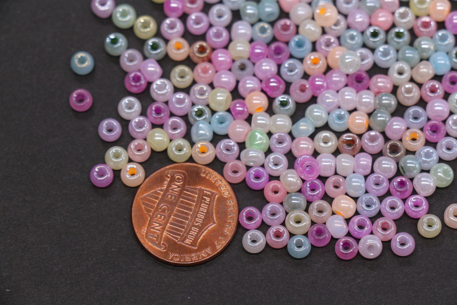 4mm 6/0 pastel mix glass seed beads for bracelets