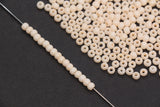4mm 6/0 frosted ivory glass seed beads for bracelets
