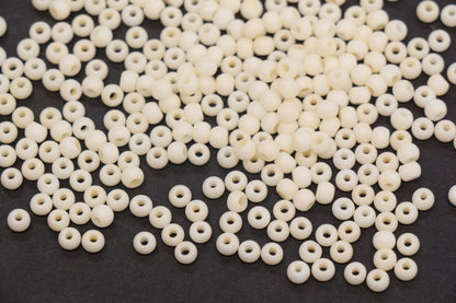 4mm 6/0 frosted ivory glass seed beads for bracelets