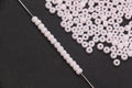 4mm 6/0 matte light pink glass seed beads for bracelets