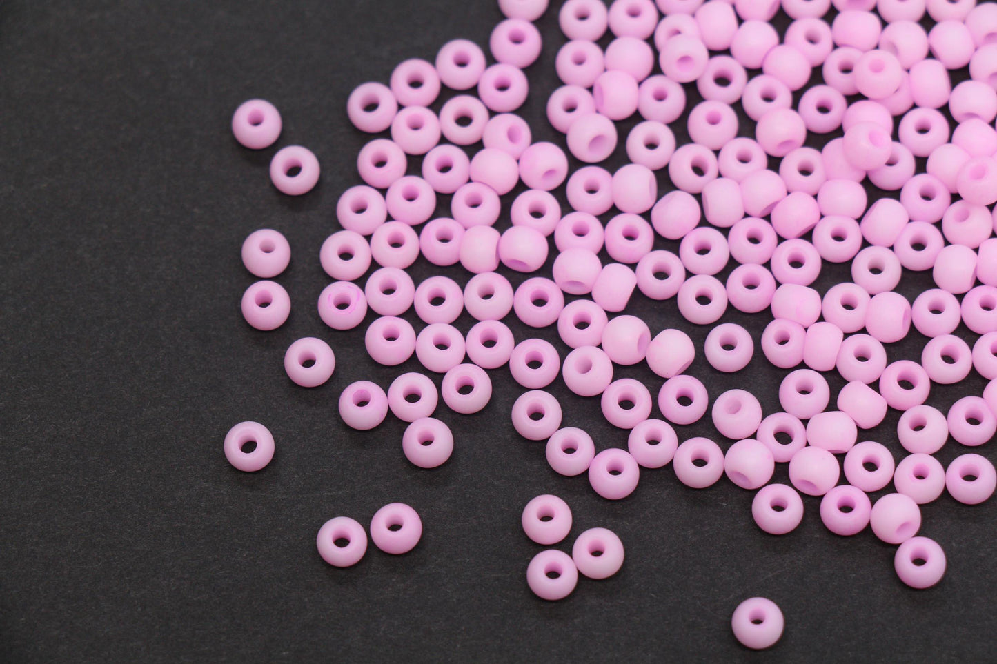 4mm Matte Lavender Pink Glass Seed Beads, Frosted 6/0 Round Seed Beads, Beads for Jewelry Making #1154