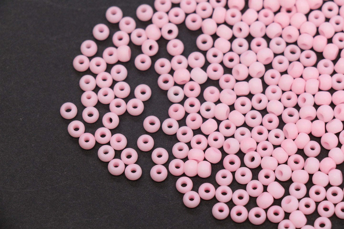 4mm 6/0 matte pastel pink glass seed beads for bracelets