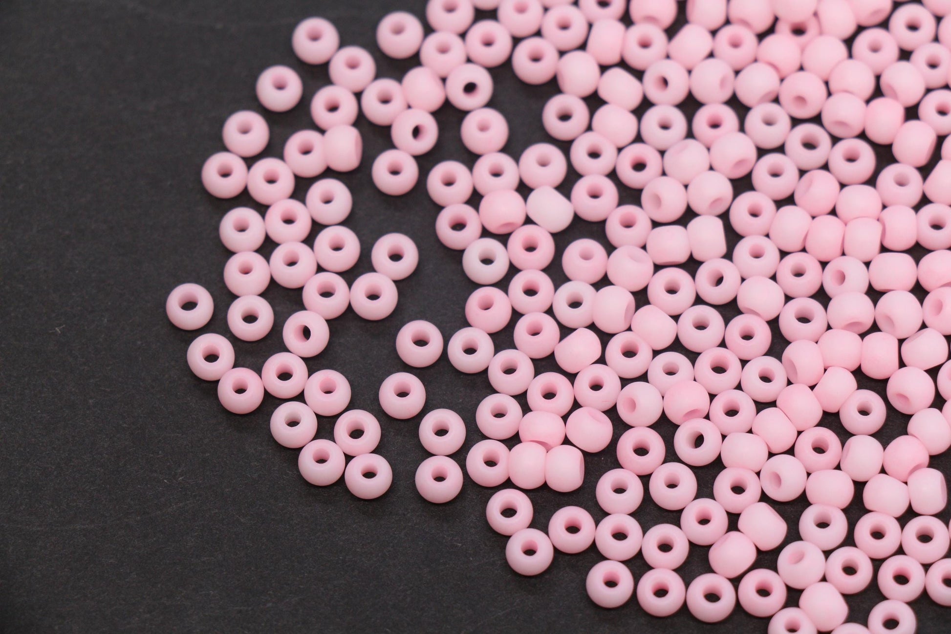 4mm 6/0 matte pastel pink glass seed beads for bracelets