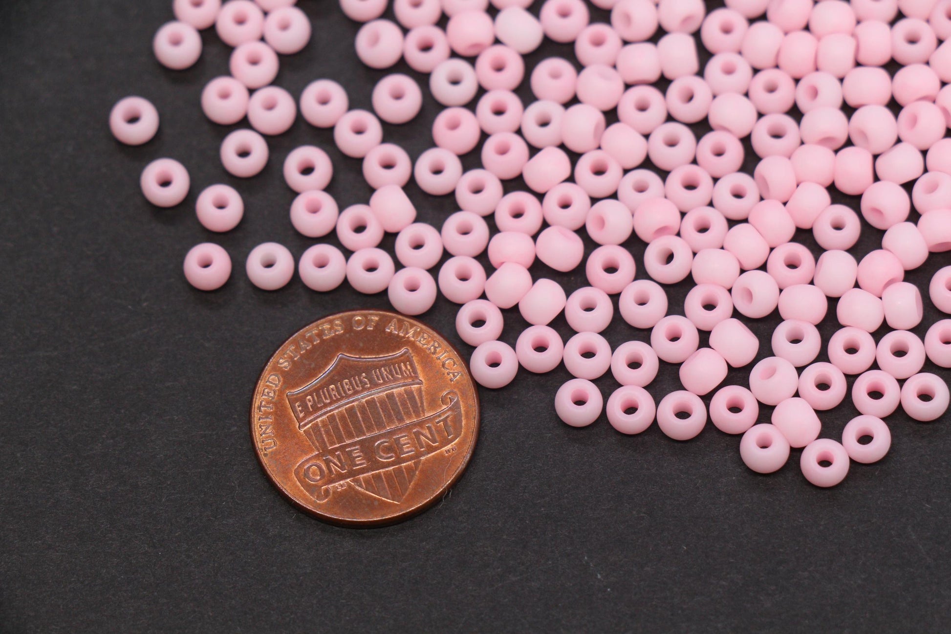 4mm 6/0 matte pastel pink glass seed beads for bracelets