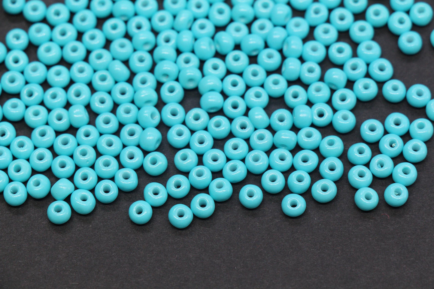 4mm 6/0 opaque aqua blue glass seed beads for bracelets
