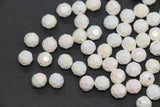 8mm Faceted AB Beads, Iridescent White Acrylic Beads for Bracelet Jewelry Making #786