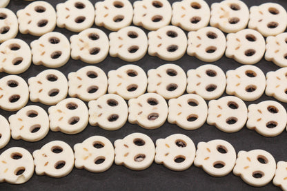 Turquoise Howlite Skull Spacer Beads, Blue White Skull Beads for Jewelry Making