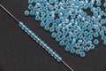 4mm 6/0 aqua lined glass seed beads for bracelets