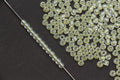 4mm 6/0 yellow lined glass seed beads for bracelets