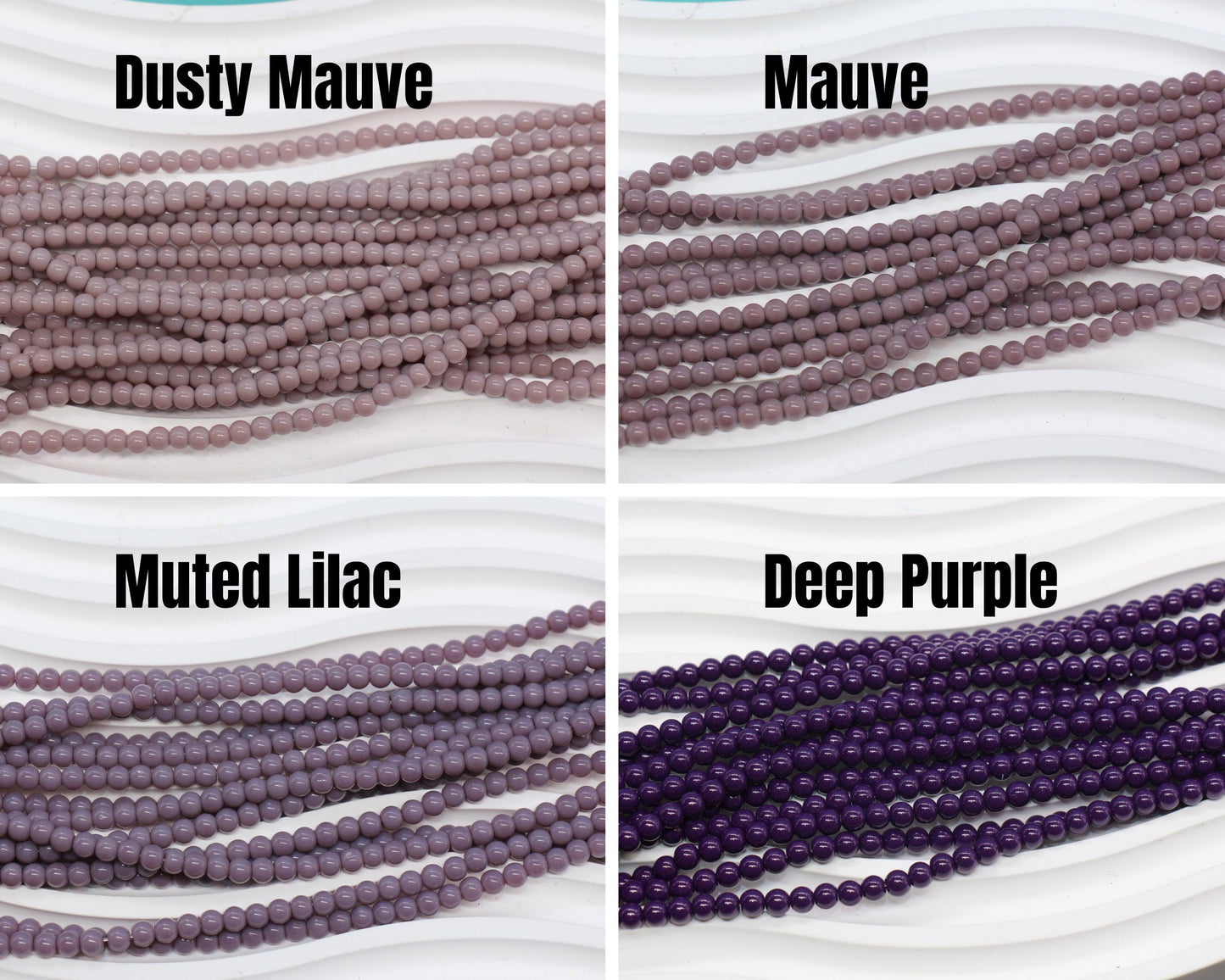 4mm colorful round glass beads for jewelry making
