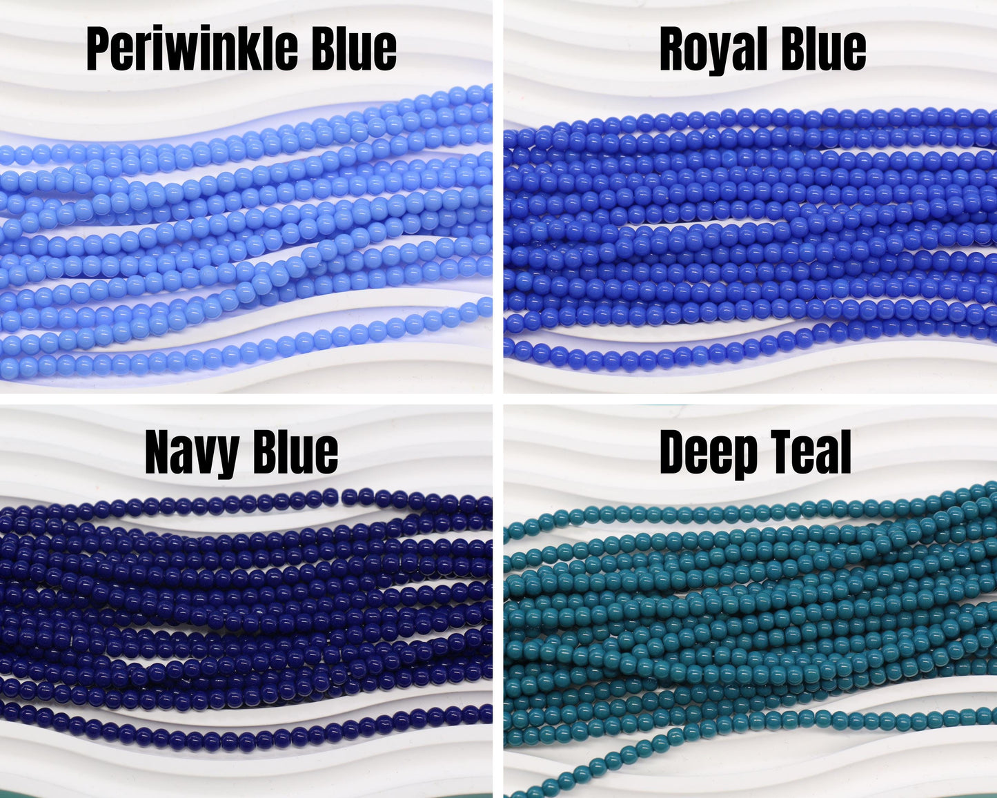4mm colorful round glass beads for jewelry making