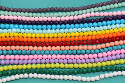 6mm multicolor round glass beads, glass beads for jewelry making image 2