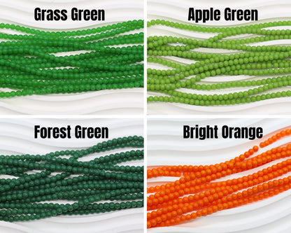 4mm colorful round glass beads for jewelry making