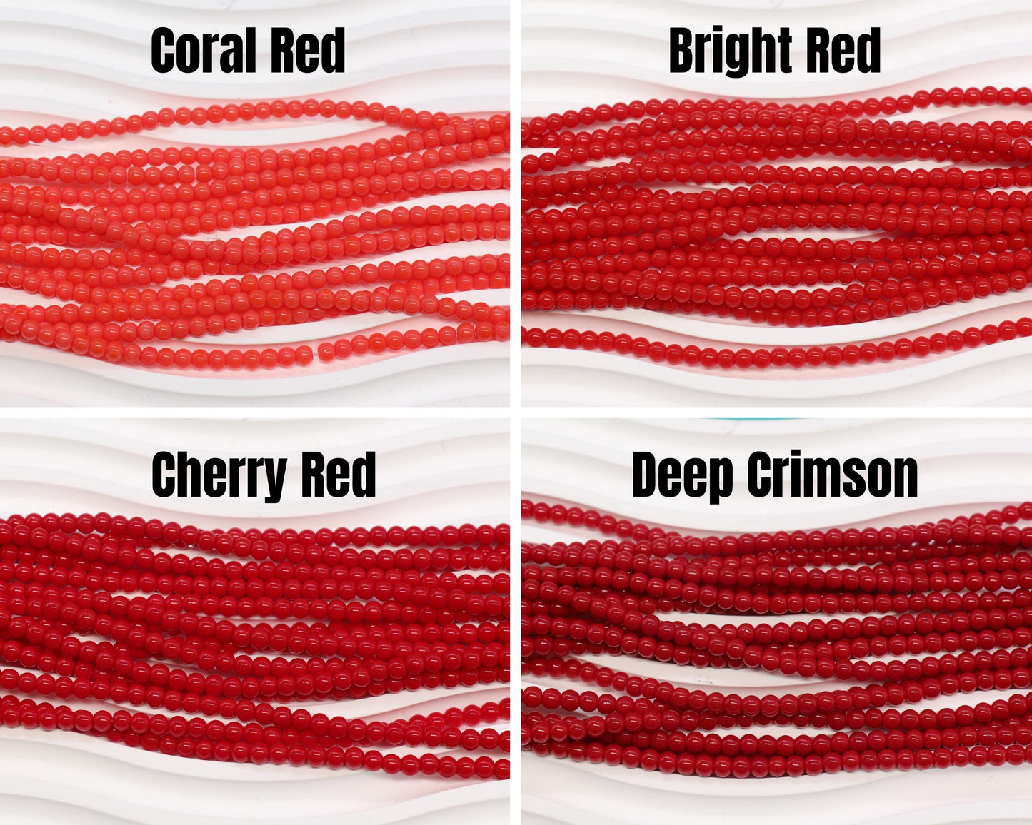 4mm colorful round glass beads for jewelry making