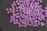 4mm Purple Lined Glass Beads, Glossy Transparent Round Seed Beads for Bracelets, Clear Lavender Spacer Beads, DIY Jewelry Supplies #2921