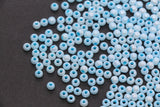 4mm Baby Blue Pearlized Glass Beads, Round Glass Spacer Beads for Bracelets, DIY Jewelry Supplies #3989