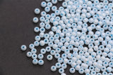 4mm Light Sky Blue Pearlized Glass Beads, Round Glass Beads for Bracelets, DIY Jewelry Supplies #3990