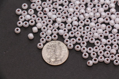 4mm Taupe Gray Pearlized Glass Beads, Round Glass Spacer Beads for Bracelets, DIY Jewelry Supplies #3993