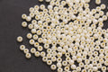 4mm 6/0 ivory cream pearlized glass seed beads for bracelets
